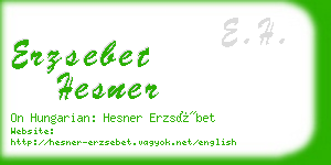 erzsebet hesner business card